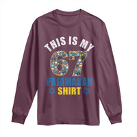 Funny 67 Hanukkah Long Sleeve Shirt This Is My 67 Pajamakah Gift - Wonder Print Shop