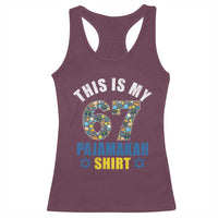Funny 67 Hanukkah Racerback Tank Top This Is My 67 Pajamakah Gift - Wonder Print Shop