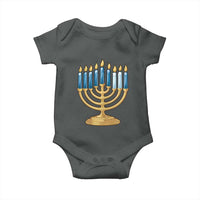 Funny 67 Hanukkah Baby Onesie Chanukah Menorah Sixth Seventh Night - Wonder Print Shop
