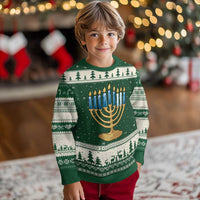 Funny 67 Hanukkah Ugly Christmas Sweater Chanukah Menorah Sixth Seventh Night - Wonder Print Shop