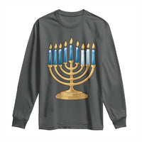 Funny 67 Hanukkah Long Sleeve Shirt Chanukah Menorah Sixth Seventh Night - Wonder Print Shop
