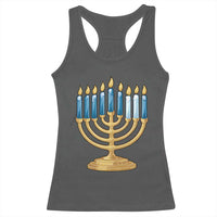 Funny 67 Hanukkah Racerback Tank Top Chanukah Menorah Sixth Seventh Night - Wonder Print Shop
