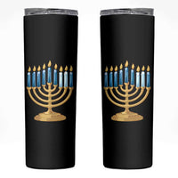 Funny 67 Hanukkah Skinny Tumbler Chanukah Menorah Sixth Seventh Night - Wonder Print Shop