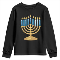 Funny 67 Hanukkah Youth Sweatshirt Chanukah Menorah Sixth Seventh Night - Wonder Print Shop