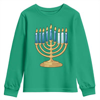 Funny 67 Hanukkah Youth Sweatshirt Chanukah Menorah Sixth Seventh Night - Wonder Print Shop