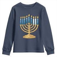 Funny 67 Hanukkah Youth Sweatshirt Chanukah Menorah Sixth Seventh Night - Wonder Print Shop