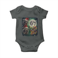 Funny Christmas Three Raccoons 67 Baby Onesie Trash Panda Moon Howling Six Seven Meme - Wonder Print Shop