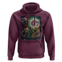 Funny Christmas Three Raccoons 67 Hoodie Trash Panda Moon Howling Six Seven Meme - Wonder Print Shop