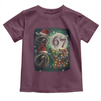 Funny Christmas Three Raccoons 67 Toddler T Shirt Trash Panda Moon Howling Six Seven Meme - Wonder Print Shop