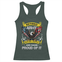 Retired Army Been There Done That And Damn Proud Of It Racerback Tank Top Veteran Bald Eagle American Flag