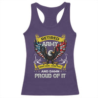 Retired Army Been There Done That And Damn Proud Of It Racerback Tank Top Veteran Bald Eagle American Flag