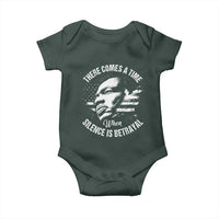 MLK Day There Comes A Time When Silence Is Betrayal Baby Onesie Martin Luther King Vintage American Flag Black History Month
