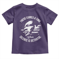 MLK Day There Comes A Time When Silence Is Betrayal Toddler T Shirt Martin Luther King Vintage American Flag Black History Month