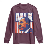 MLK Day I Have A Dream Long Sleeve Shirt Martin Luther King Vintage American Flag Black History Month