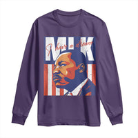 MLK Day I Have A Dream Long Sleeve Shirt Martin Luther King Vintage American Flag Black History Month