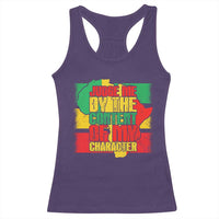 MLK Day Judge Me By The Content Of My Character Racerback Tank Top Martin Luther King Africa Map Black History Month