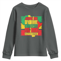 MLK Day Judge Me By The Content Of My Character Youth Sweatshirt Martin Luther King Africa Map Black History Month