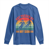 Funny Skiing Ski Dad Long Sleeve Shirt Got Passed By My Son Retro Vintage - Wonder Print Shop