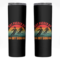 Funny Skiing Ski Dad Skinny Tumbler Got Passed By My Son Retro Vintage - Wonder Print Shop