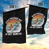 Funny Ski Dad Garden Flag Got Passed By My Son Retro Vintage - Wonder Print Shop