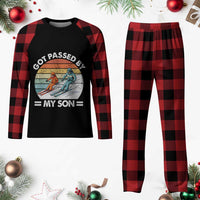 Funny Ski Dad Plaid Pajama Set Got Passed By My Son Retro Vintage - Wonder Print Shop