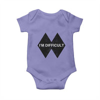 Funny I Am Difficult Double Black Diamond Ski Snowboard Baby Onesie - Wonder Print Shop