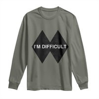 Funny I Am Difficult Double Black Diamond Ski Snowboard Long Sleeve Shirt - Wonder Print Shop