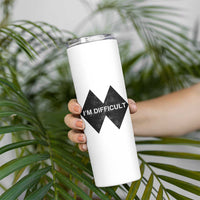 Funny I Am Difficult Double Black Diamond Ski Snowboard Skinny Tumbler - Wonder Print Shop