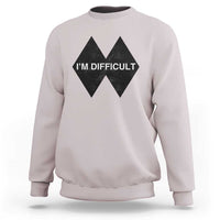 Funny I Am Difficult Double Black Diamond Ski Snowboard Sweatshirt - Wonder Print Shop