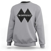 Funny I Am Difficult Double Black Diamond Ski Snowboard Sweatshirt - Wonder Print Shop