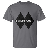 Funny I Am Difficult Double Black Diamond Ski Snowboard T Shirt - Wonder Print Shop