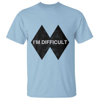 Funny I Am Difficult Double Black Diamond Ski Snowboard T Shirt - Wonder Print Shop