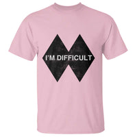 Funny I Am Difficult Double Black Diamond Ski Snowboard T Shirt - Wonder Print Shop