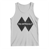 Funny I Am Difficult Double Black Diamond Ski Snowboard Tank Top - Wonder Print Shop