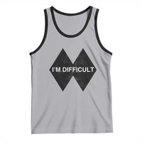 Funny I Am Difficult Double Black Diamond Ski Snowboard Tank Top - Wonder Print Shop