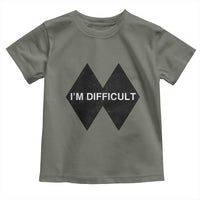 Funny I Am Difficult Double Black Diamond Ski Snowboard Toddler T Shirt - Wonder Print Shop
