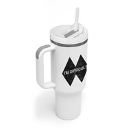 Funny I Am Difficult Double Black Diamond Ski Snowboard Tumbler With Handle - Wonder Print Shop