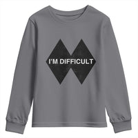 Funny I Am Difficult Double Black Diamond Ski Snowboard Youth Sweatshirt - Wonder Print Shop