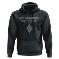 Funny Skiing Snowboarding Hoodie My Diamond Fell Out Ski Puns Double Black Diamond - Wonder Print Shop