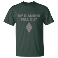 Funny Skiing Snowboarding T Shirt My Diamond Fell Out Ski Puns Double Black Diamond - Wonder Print Shop