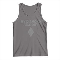 Funny Skiing Snowboarding Tank Top My Diamond Fell Out Ski Puns Double Black Diamond - Wonder Print Shop