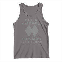 Funny Black Diamonds Are A Girls Best Friend Snow Skiing Tank Top