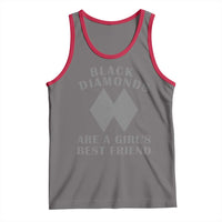 Funny Black Diamonds Are A Girls Best Friend Snow Skiing Tank Top
