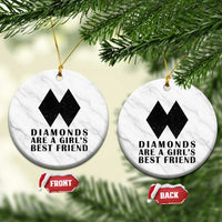 Funny Skiing Snowboarding Ceramic Ornament Diamonds Are A Girls Best Friend