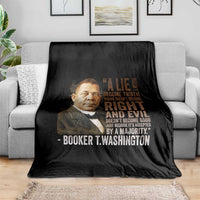Booker Taliaferro Washington Throw Blanket A Lie Doesn't Become Truth Black History Month