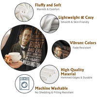 Booker Taliaferro Washington Throw Blanket A Lie Doesn't Become Truth Black History Month