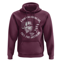 Malcolm X Hoodie A Man Who Stands For Nothing Will Fall For Anything American Flag - Wonder Print Shop