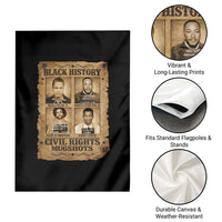 Black History Civil Rights Mugshots Garden Flag Malcolm X MLK John Lewis Huey P Newton