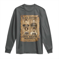 Black History Civil Rights Mugshots Long Sleeve Shirt Malcolm X MLK John Lewis Huey P Newton