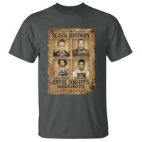 Black History Civil Rights Mugshots T Shirt Malcolm X MLK John Lewis Huey P Newton